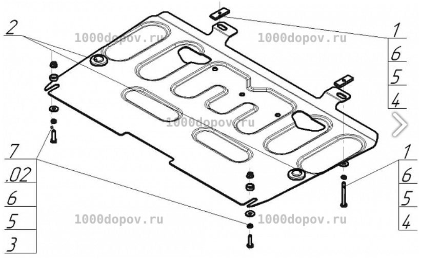 Защита Motodor 71409 Nissan Juke 2010-2019 (Картер, Кпп) — рисунок 2