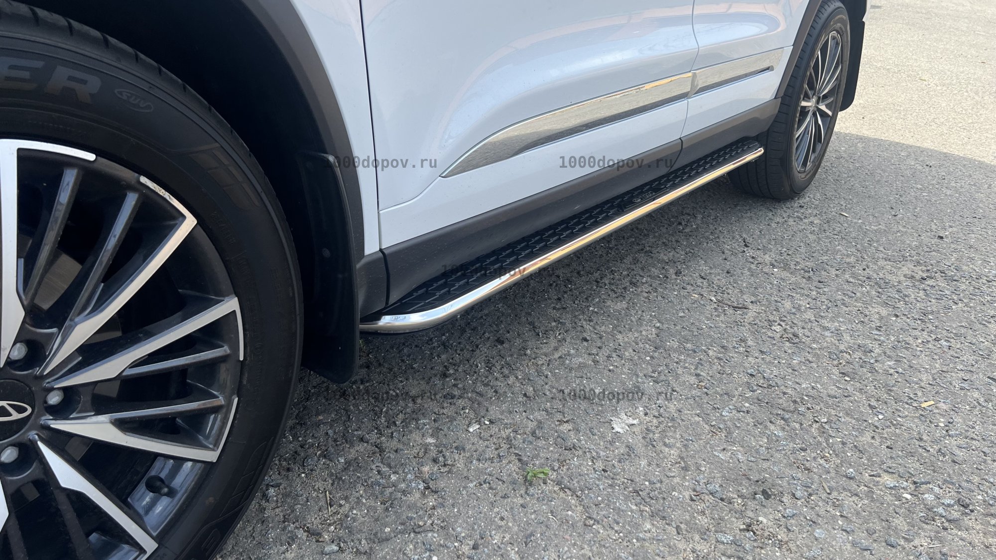 Пороги подножки на Chery Tiggo 8 / 8 pro / 8 pro max 2019-н.в. в стиле Gac — рисунок 1