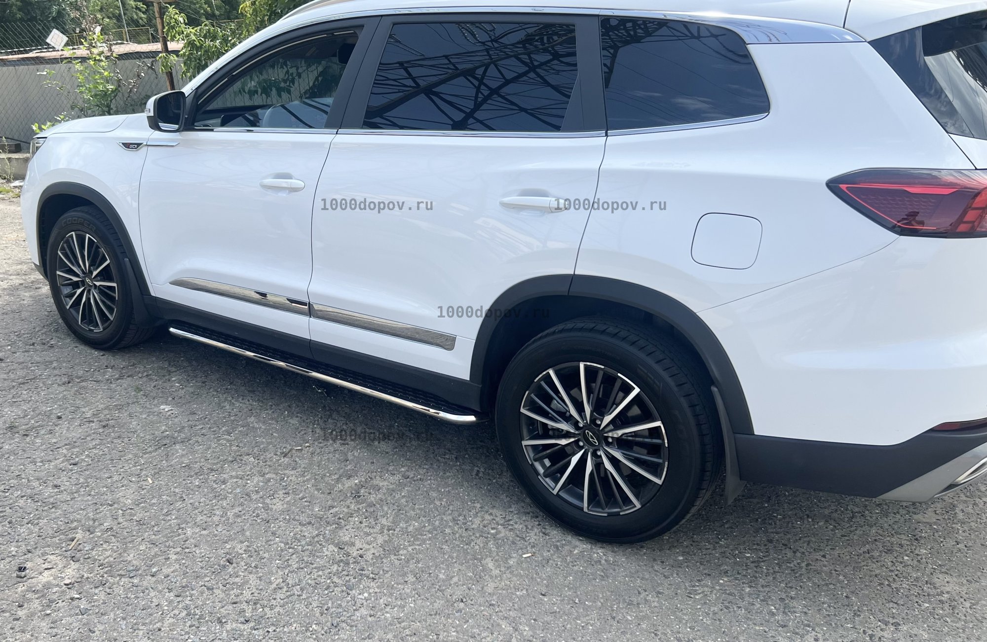 Пороги подножки на Chery Tiggo 8 / 8 pro / 8 pro max 2019-н.в. в стиле Gac — рисунок 4