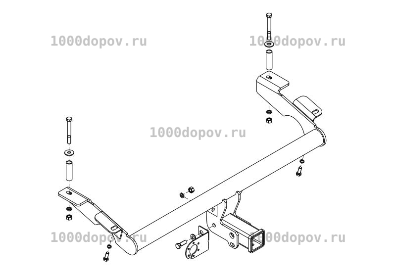 Фаркоп Avtos VAZ-71B Chevrolet Niva  2002-2020 (оборуд. ГБО) — рисунок 9
