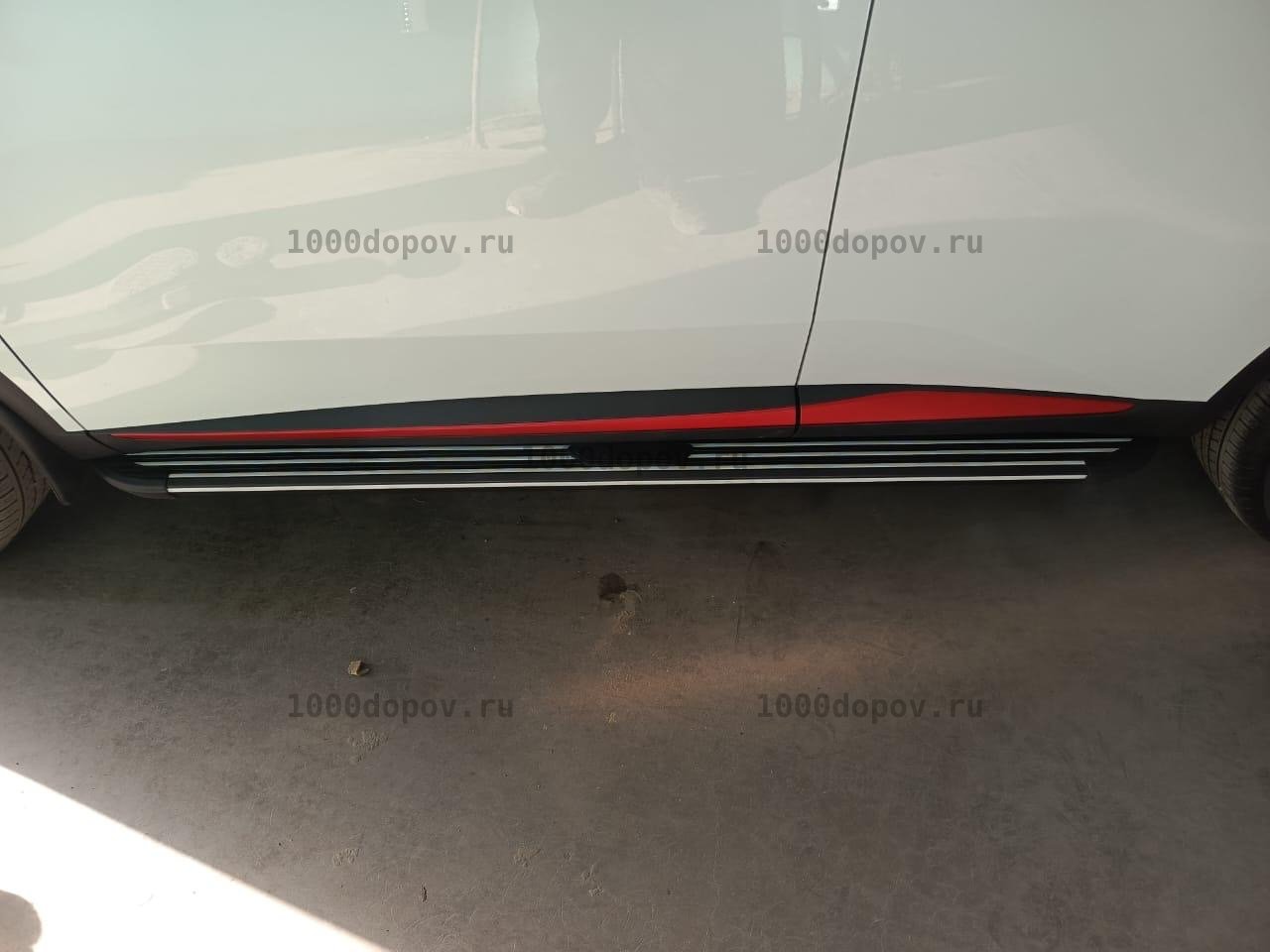 Пороги подножки на Changan CS55 2020-2023 в полоску — рисунок 10