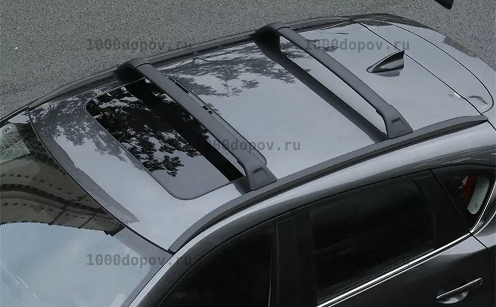 Комплект рейлинги и Багажник Mazda CX-5 2017-н.в. штатныe черный — рисунок 2