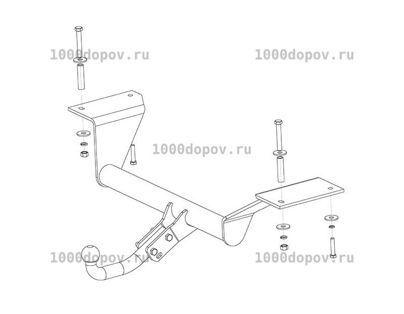 Фаркоп Avtos HN 01 Honda CR-V 1997-2002 — рисунок 10