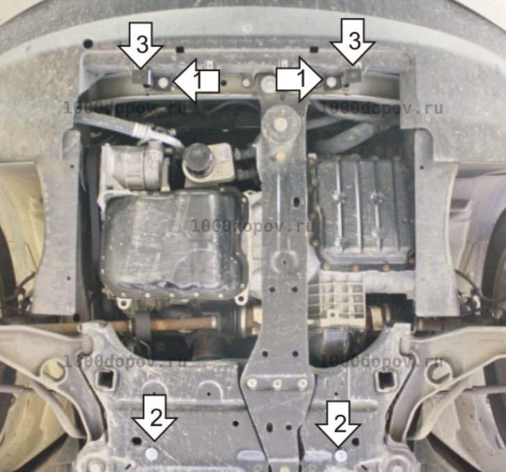 Защита Motodor 00303 Dodge Avenger 2007-2014  (Картер,КПП) — рисунок 2