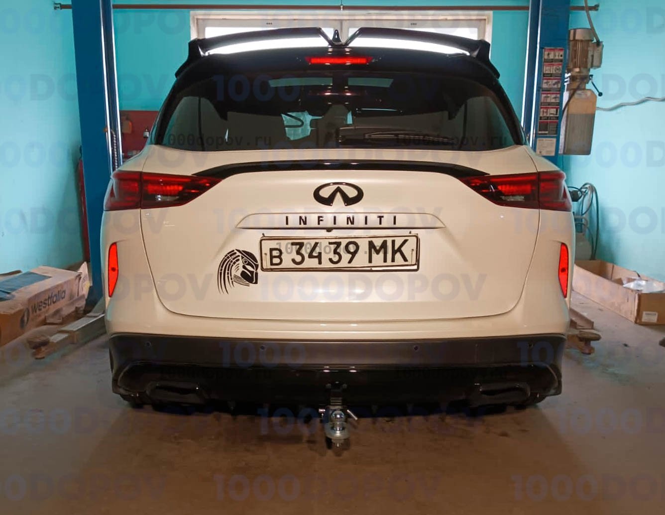 Фаркоп Motodor 98003-E Infiniti QX50 2018 - н.в (хром. Шар) — рисунок 3