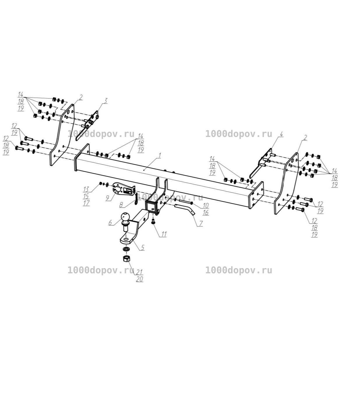 Фаркоп BERG F.2013.002 на Great Wall Poer King Kong 2023-н.в. — рисунок 10