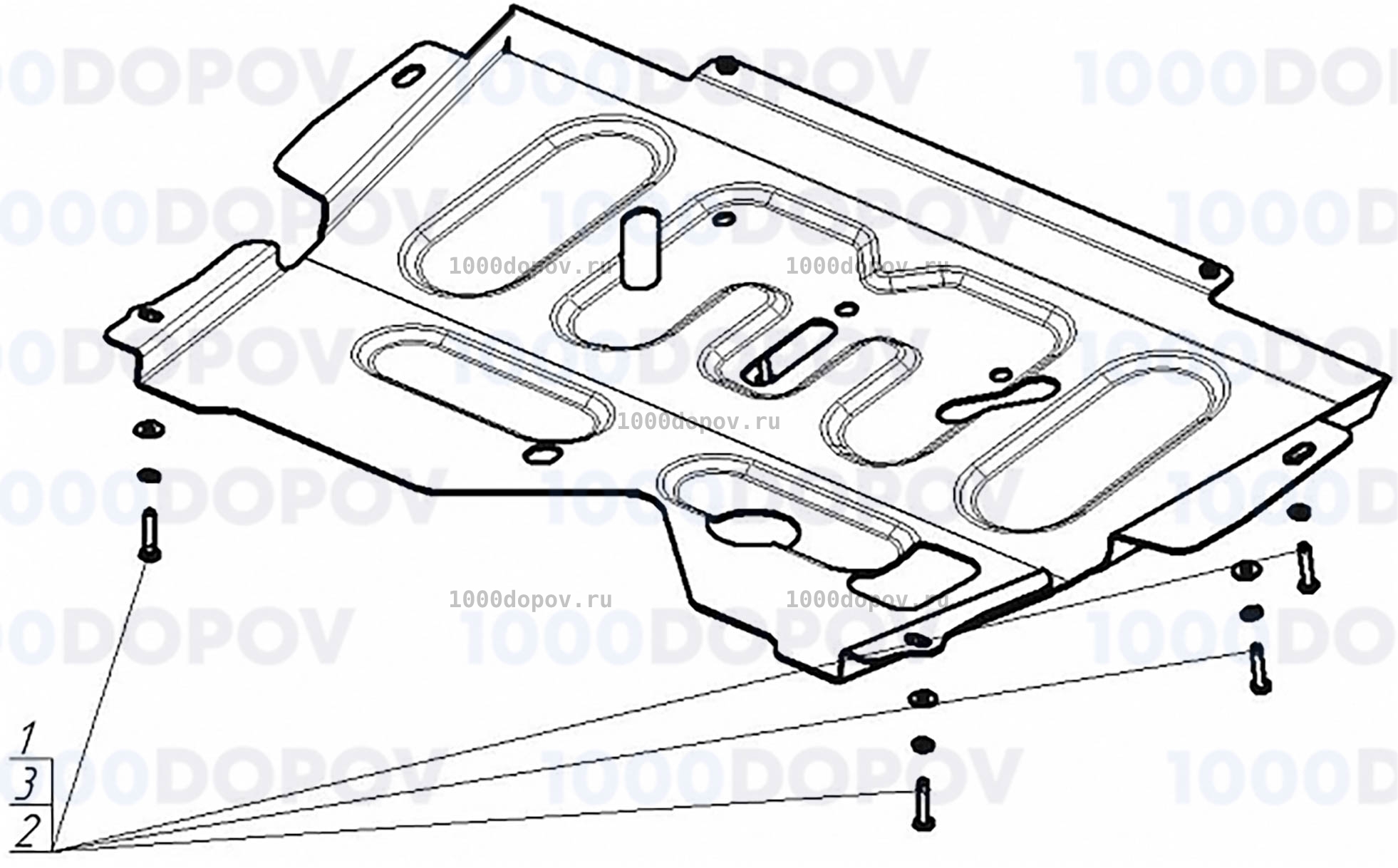 Защита Motodor 71706 на Nissan Almera 2012-2019 (Картер, Кпп) — рисунок 1