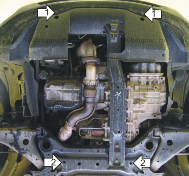 Защита Motodor 11323 Mitsubishi Endeavor 2002-2006 (Картер,КПП) — рисунок 2