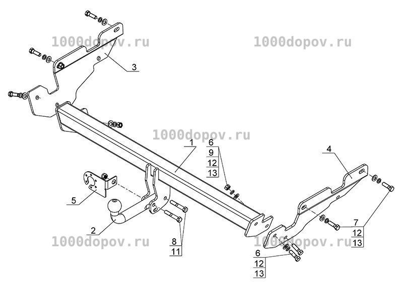 Фаркоп Avtos MZ 01 Mazda CX-5 (KE) 2012-2017, (V2) 2017-н.в. — рисунок 8