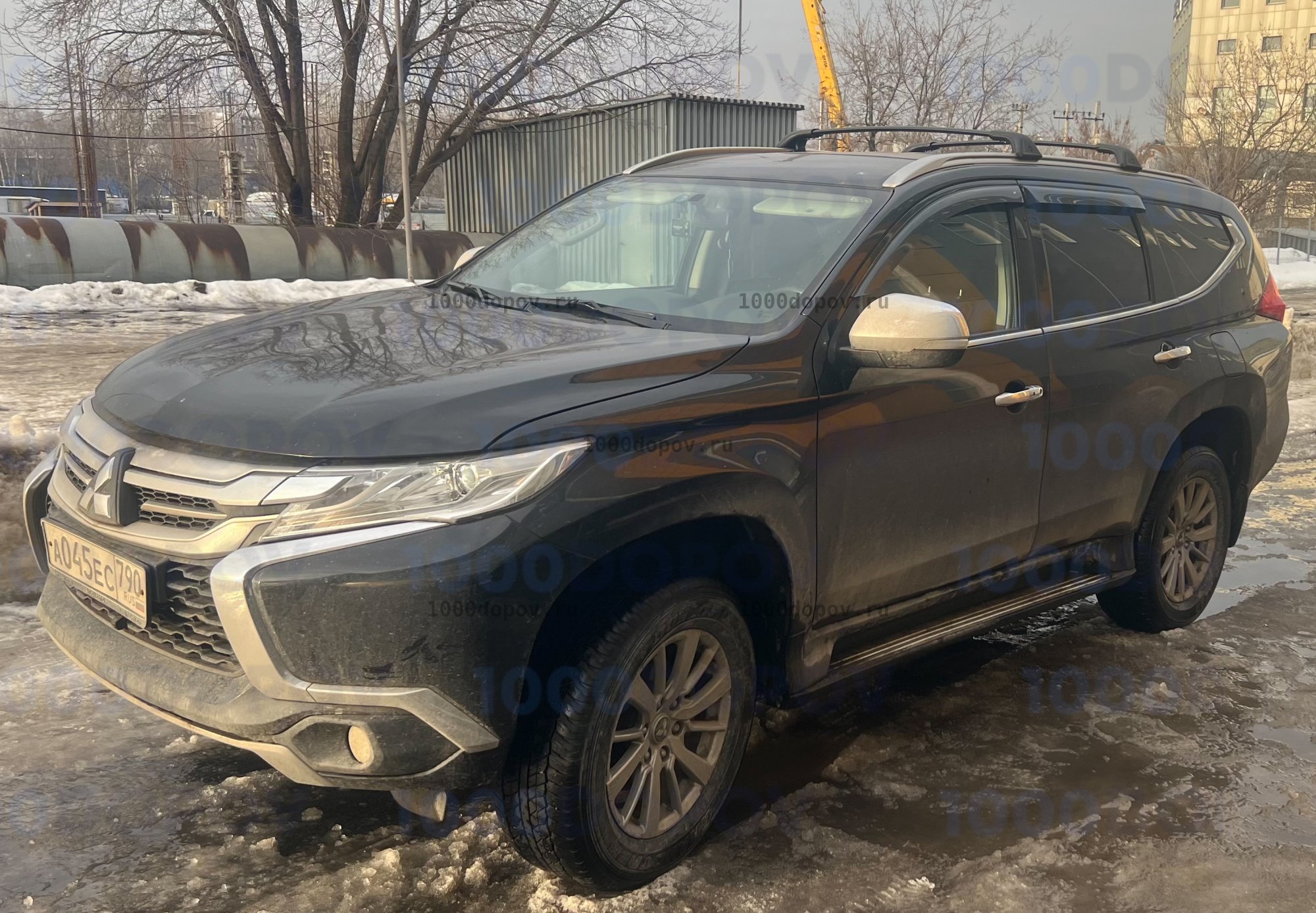 Багажник на рейлинги Mitsubishi Pajero Sport 3 2016-н.в. штатный — рисунок 6