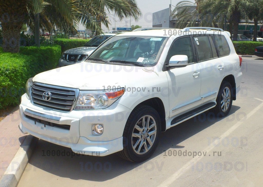 Рейлинги Toyota Land Cruiser 200 2008-н.в. серебро — рисунок 1