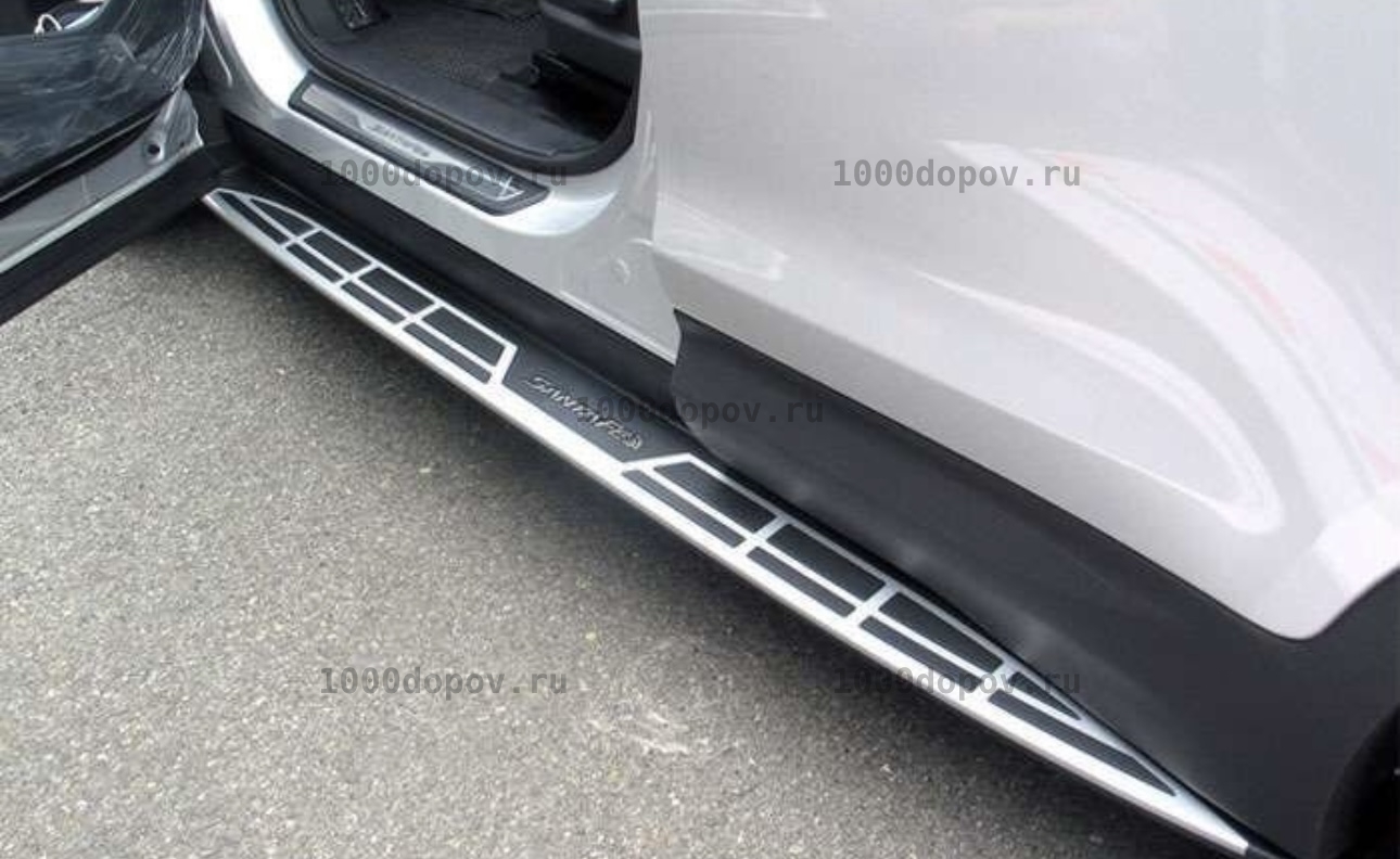 Пороги подножки на Hyundai Santa Fe 3 2012-2018 (кроме Grand) — рисунок 7