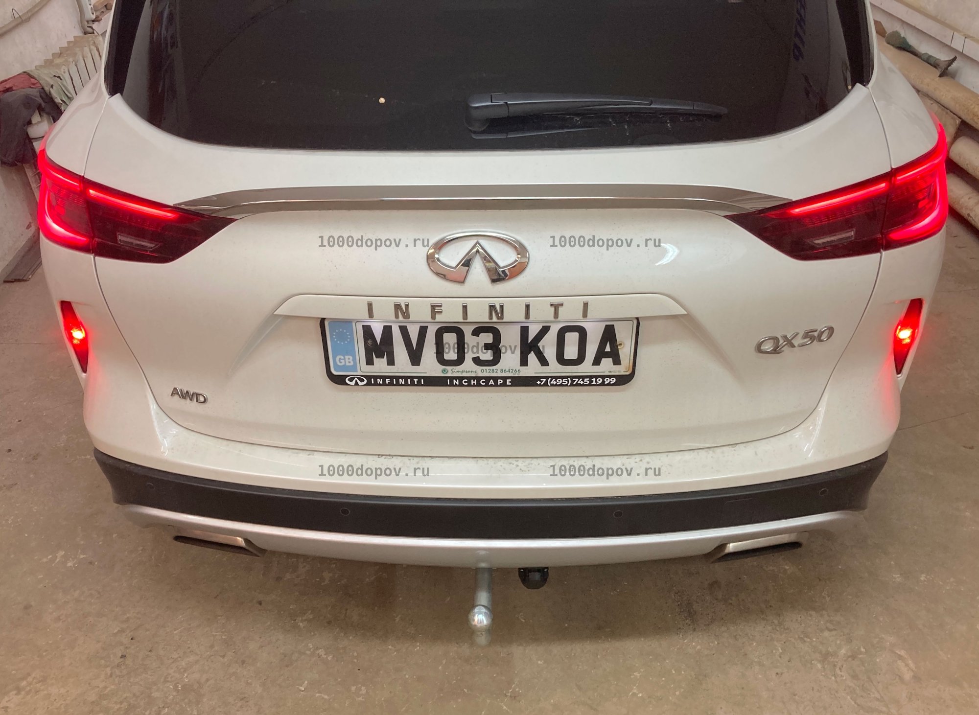 Фаркоп Motodor 98002-A Infiniti QX50 2018 - н.в (оцинк. Шар) — рисунок 7
