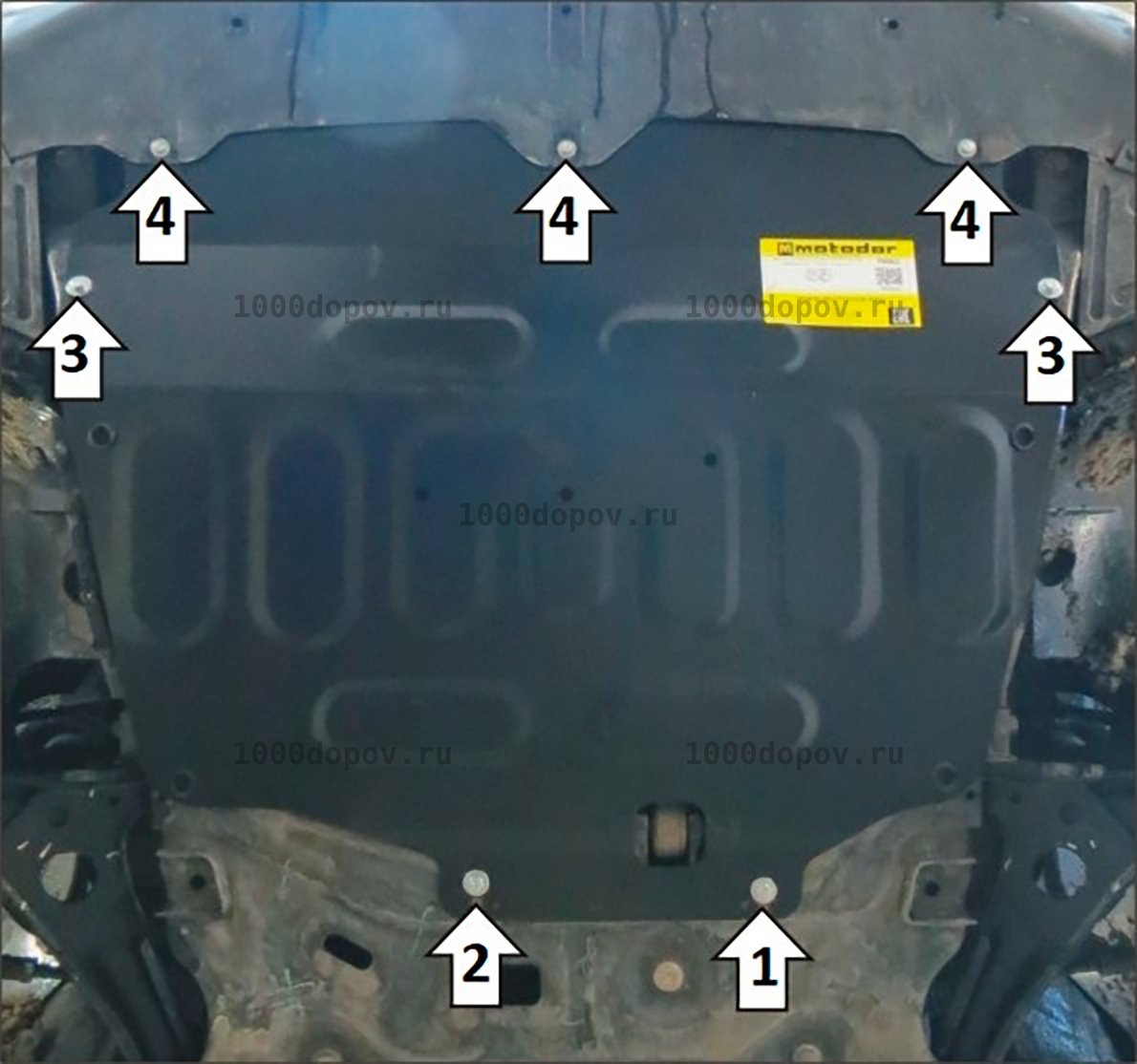 Защита Motodor 79002 на Chery Tiggo 4 2018-н.в./Tiggo 4Pro 2022-н.в. (Картер, КПП) — рисунок 3