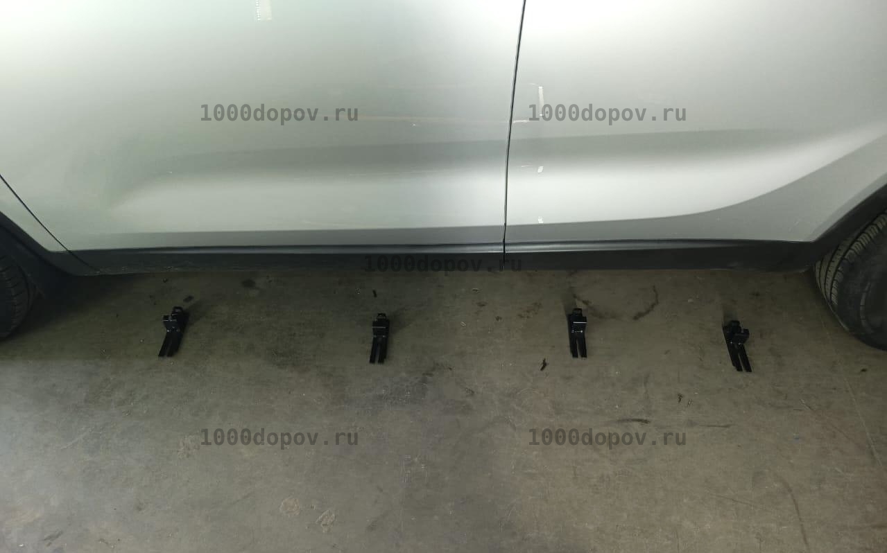 Пороги подножки на Kia Sorento Prime 2014-2020 (стиль BMW) — рисунок 17