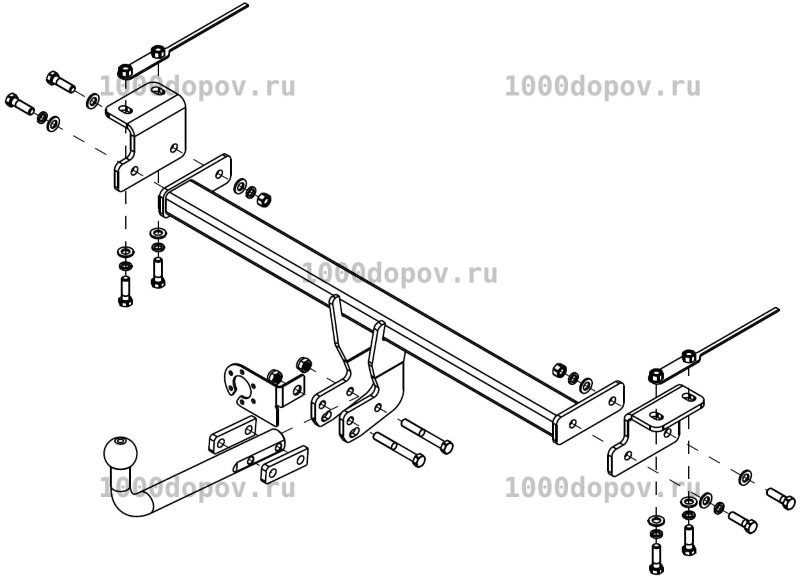 Фаркоп Avtos GL 02 Geely Coolray 2020-н.в. — рисунок 8