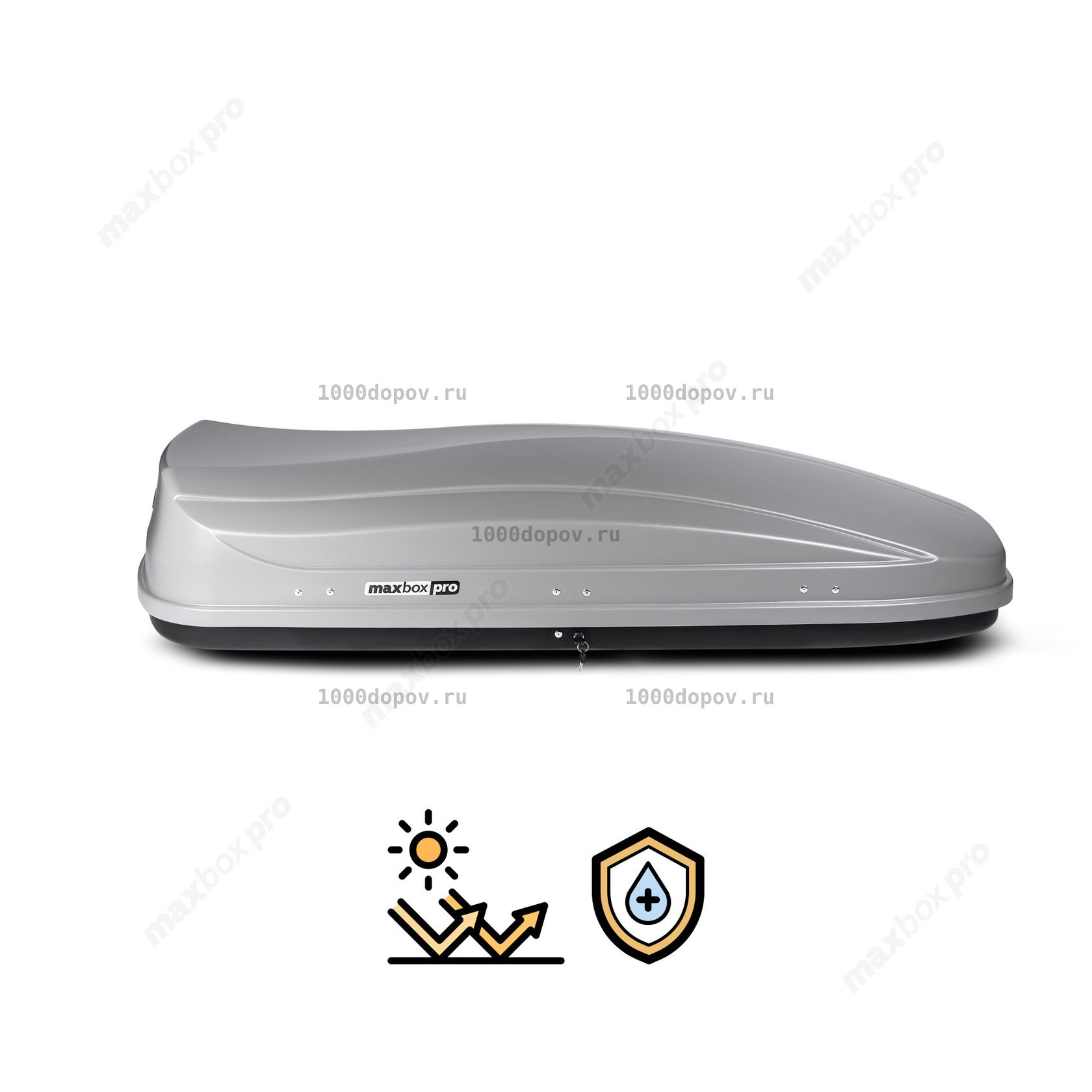 Автобокс MaxBox PRO 520 (большой) серый — рисунок 2