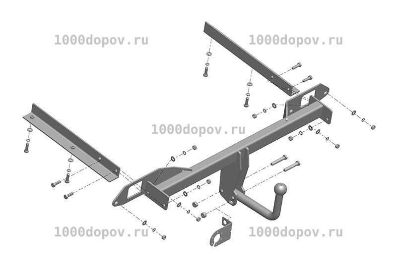 Фаркоп Avtos CV 08 Chevrolet Cruze седан, hb 2009-н.в. — рисунок 7