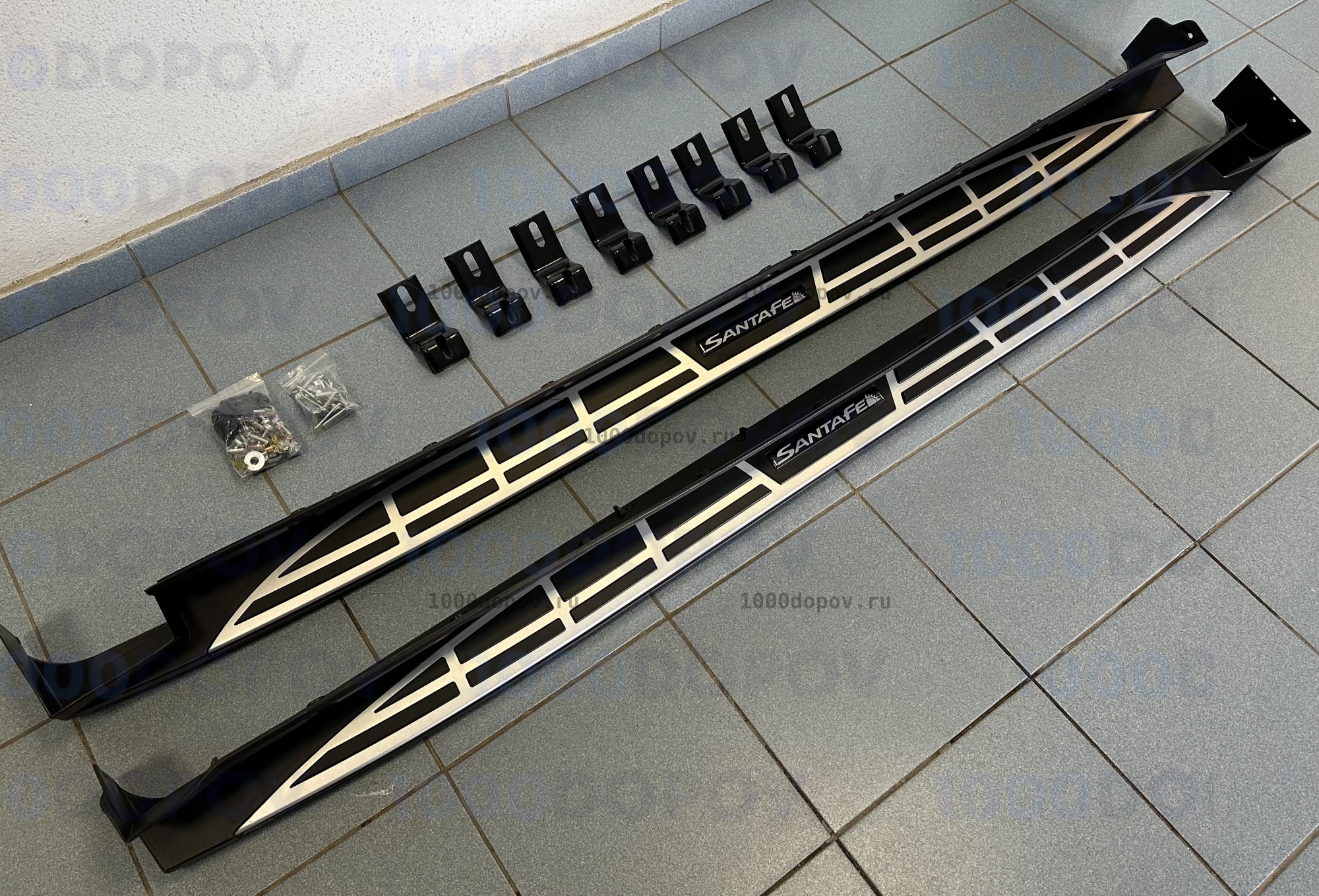 Пороги подножки на Hyundai Santa Fe 3 2012-2018 (кроме Grand) — рисунок 17