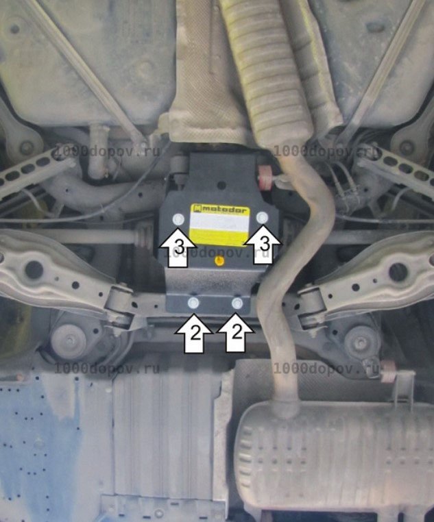 Защита Motodor 10213 BMW 3 (e90) 2008-2011 (Зад. дифф.) — рисунок 3
