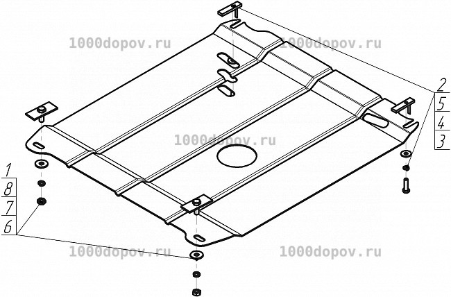 Защита Motodor 02607 Volvo S80 1998-2006 (Картер, Кпп) — рисунок 2