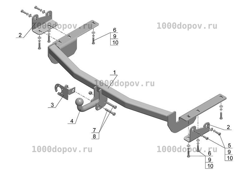 Фаркоп Avtos LX 02 Lexus RX 300 2003-2009 — рисунок 3