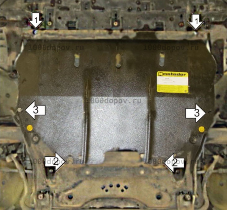 Защита Motodor 71604 Citroen C4 седан 2013-2020 (Картер, Кпп) — рисунок 4