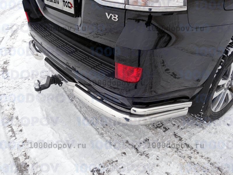 Фаркоп ТСС Тюнинг TCU00047 Toyota Land Cruiser 200 2007-н.в., Executive и Excalibur (алюм. накладка, надпись Land Cruiser) — рисунок 2