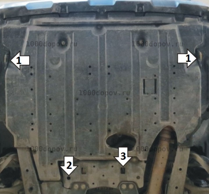 Защита Motodor 32237 на Subaru Outback 2021-н.в. (Картер) — рисунок 3