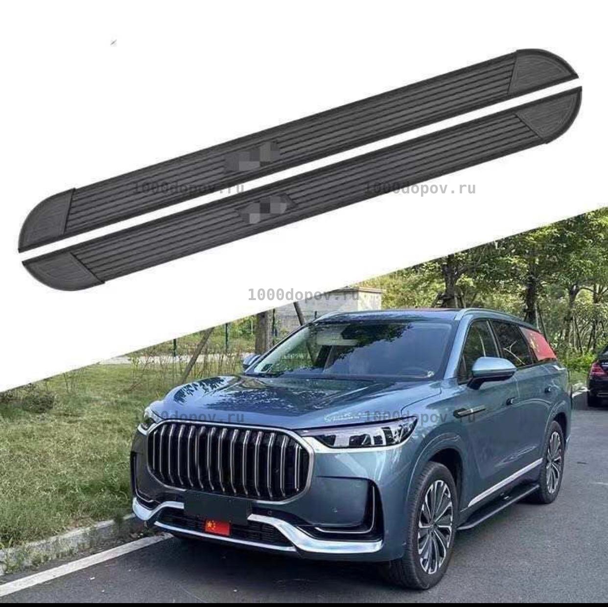 Пороги подножки на Chery Tiggo 9 2023-н.в — рисунок 1