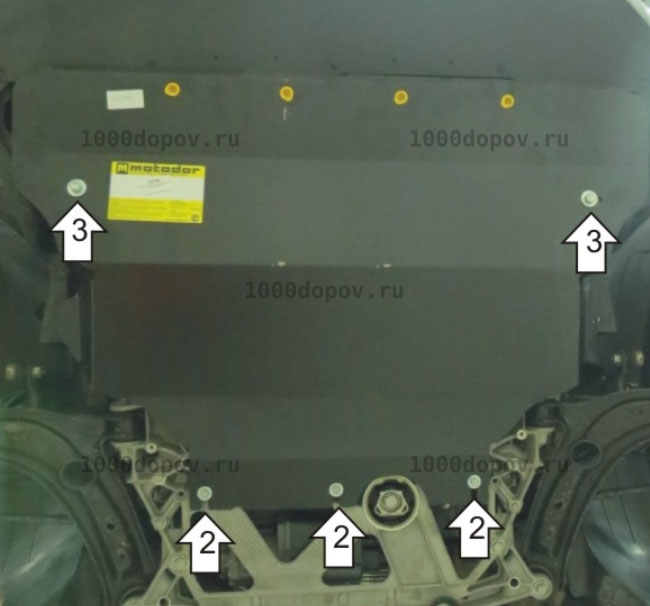 Защита Motodor 02736 Volkswagen Passat B8 2015-н.в. (Картер,КПП) — рисунок 4