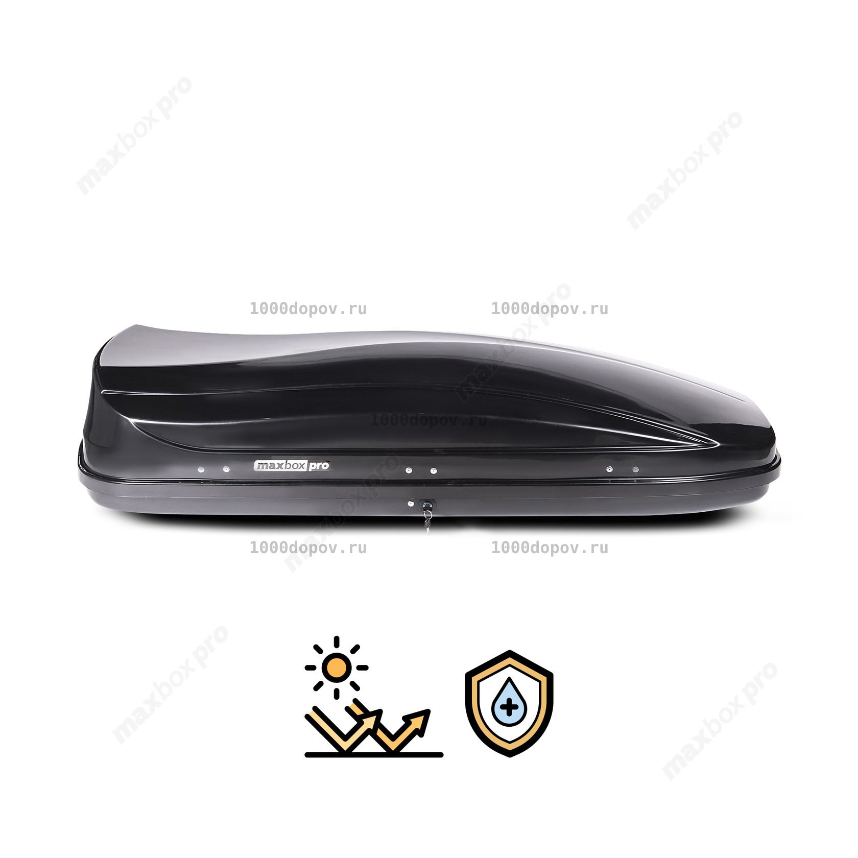 Автобокс MaxBox PRO 520 (большой) черный глянцевый — рисунок 2