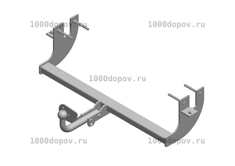 Фаркоп Avtos MI 19 Mitsubishi Lancer 10 2007-2012 (с поперечным глушителем) — рисунок 2