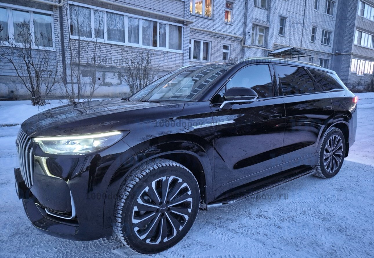 Пороги подножки на Jaecoo J8 2023-н.в черные — рисунок 2
