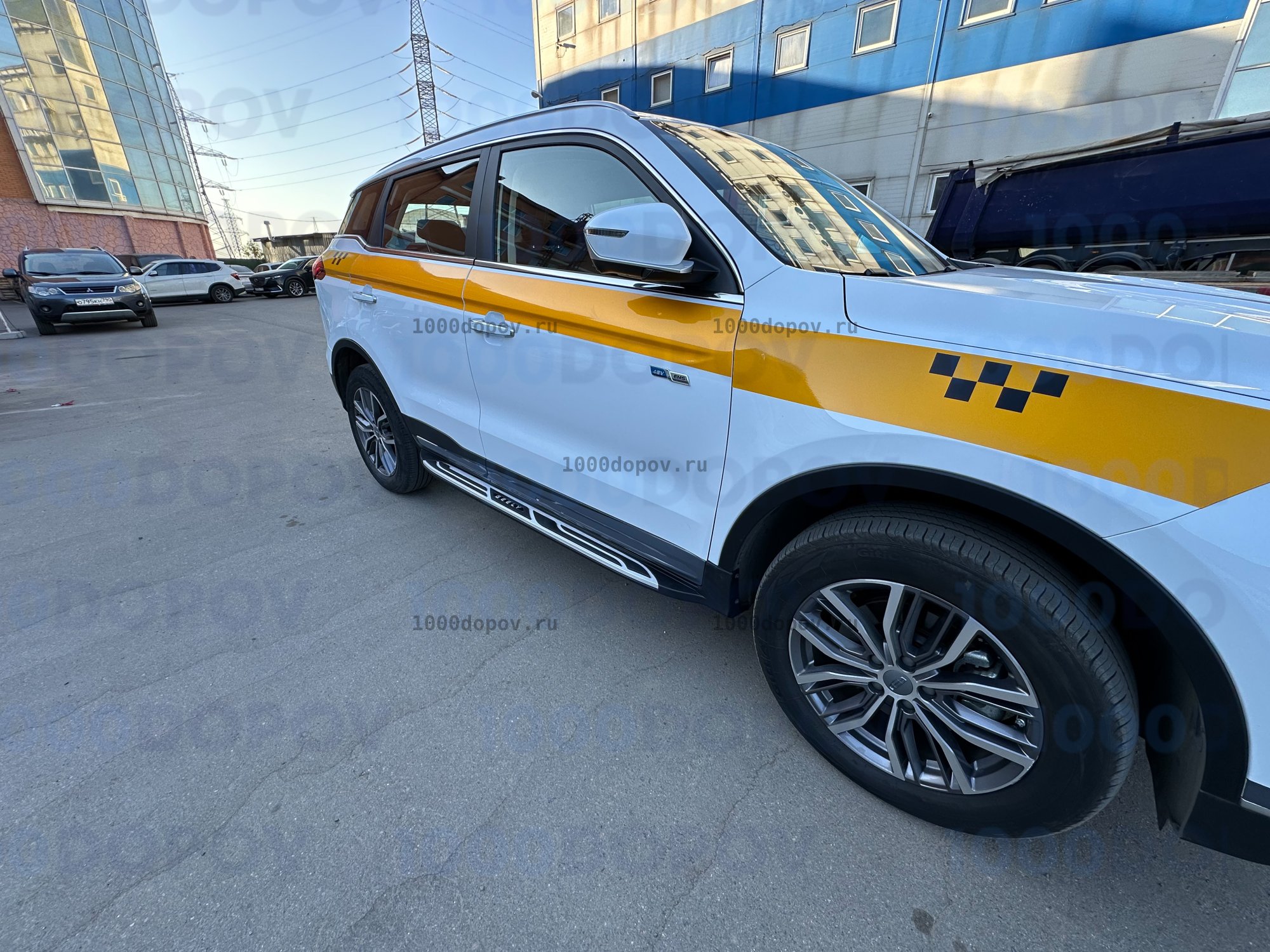Интегрированные Пороги подножки на Geely Atlas PRO 2021-н.в 2 — рисунок 9