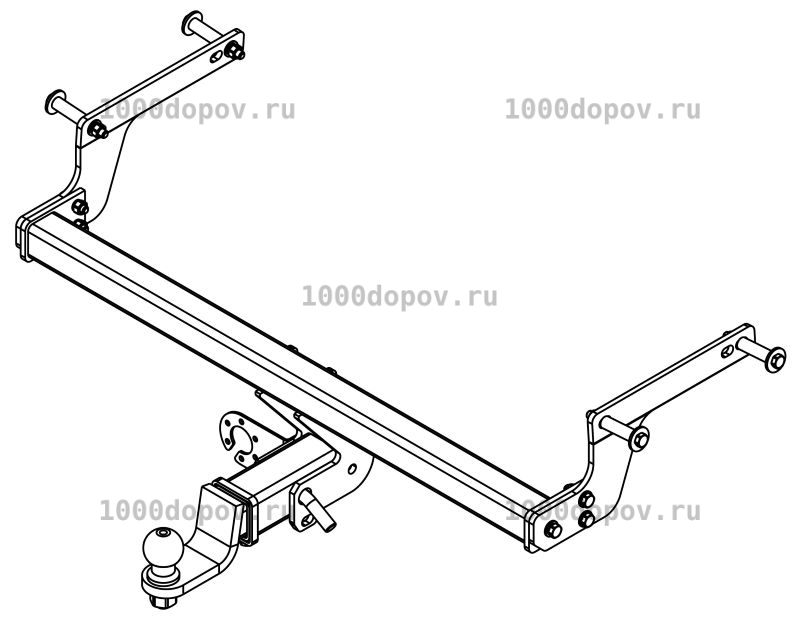 Фаркоп Avtos RN 07B Renault Duster 2011-2015 — рисунок 2