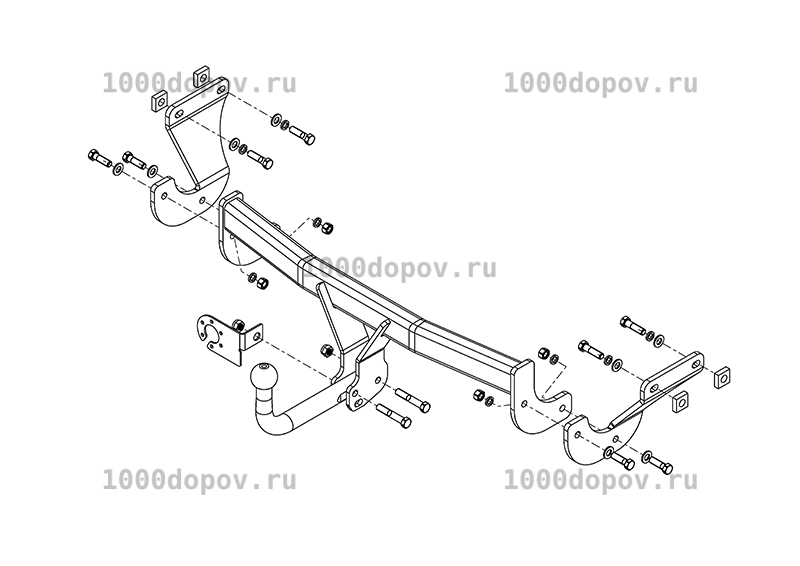 Фаркоп Avtos HY 31 Hyundai i40 2012-н.в. — рисунок 8