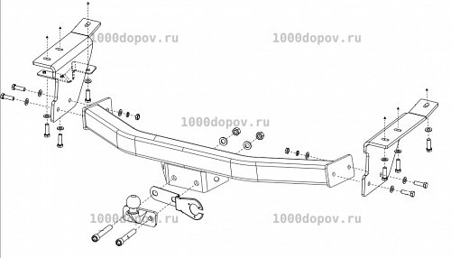 Фаркоп Baltex 15190021 для Nissan Patrol 2010-н.в. — рисунок 1