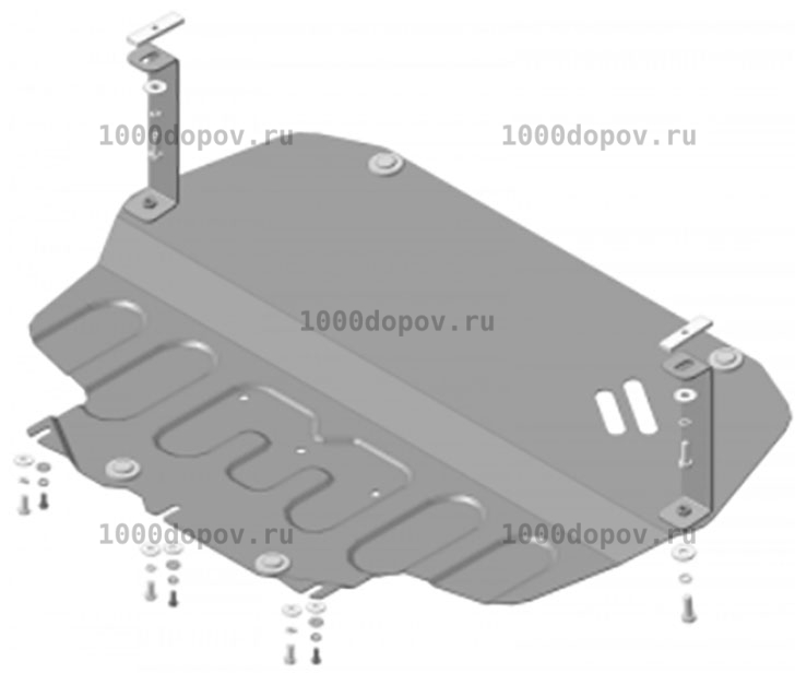 Защита Motodor 72302  SEAT Altea Freetrack 2006-2015 (Картер, Кпп) — рисунок 1