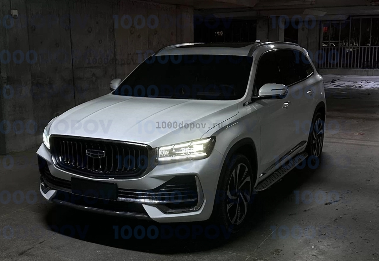 Пороги подножки на Geely Monjaro 2022-н.в. (в стиле BMW) — рисунок 17
