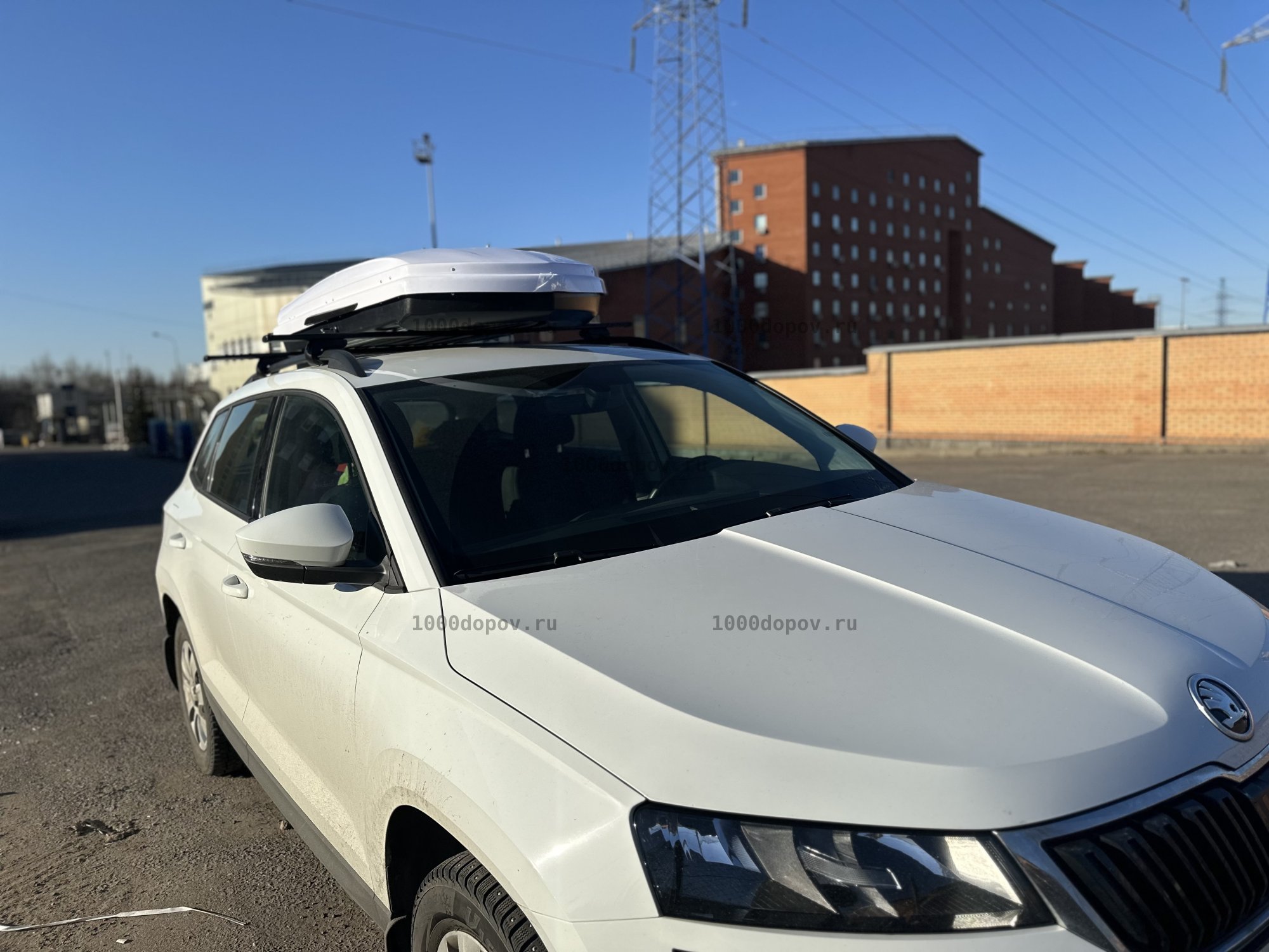 Автобокс на крышу (550 л.) двусторонний белый 175/80/30 — рисунок 9