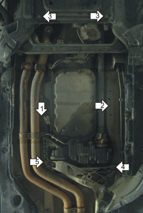 Защита Motodor 00227 BMW X1 (e84) 2009-2014 (Кпп, Разд. коробка) — рисунок 4
