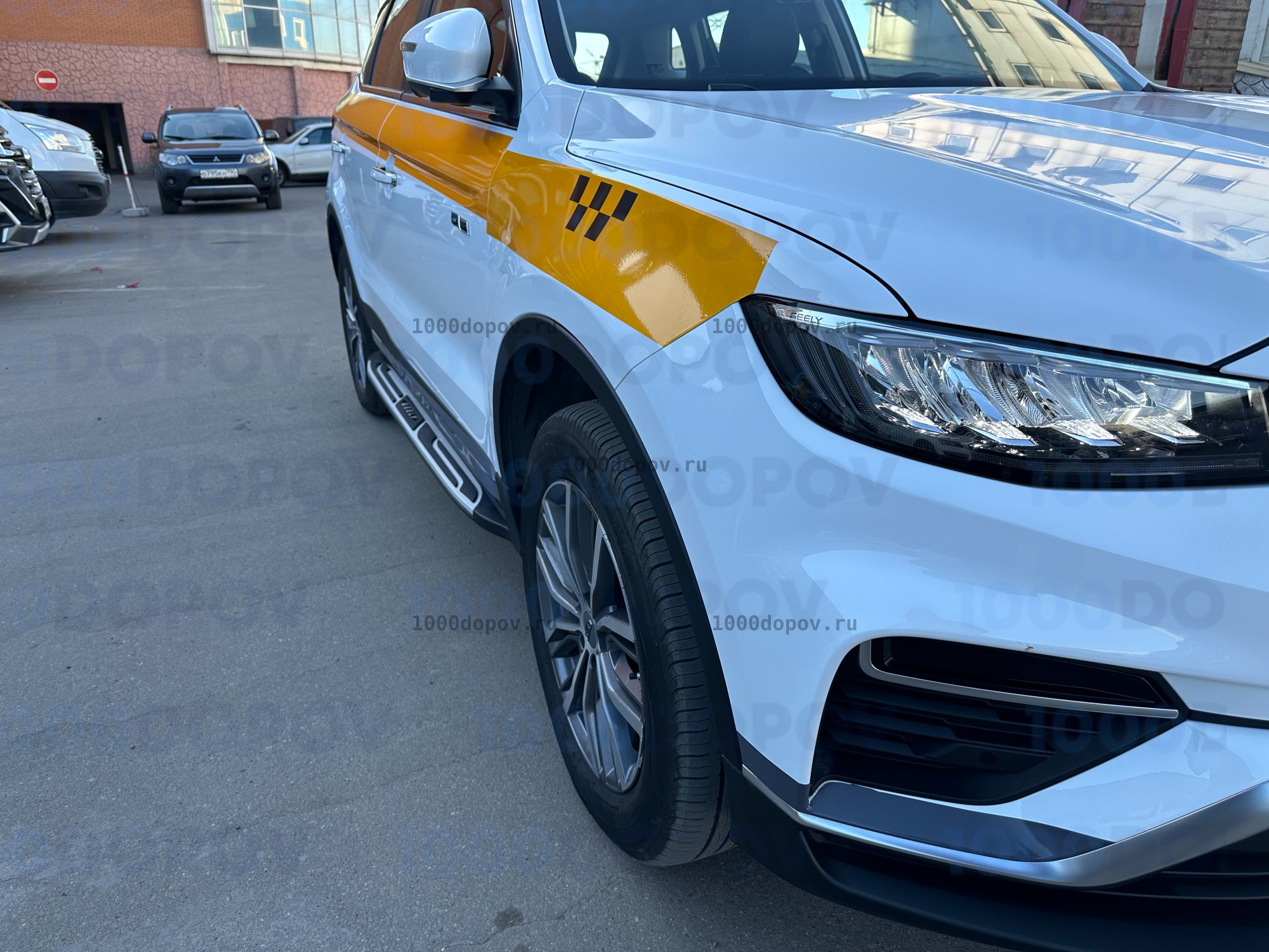 Интегрированные Пороги подножки на Geely Atlas PRO 2021-н.в 2 — рисунок 8