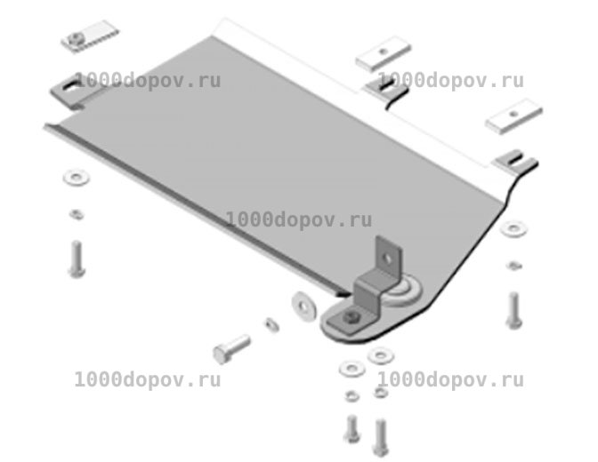 Защита Motodor 32717 Volkswagen Transporter/Caravelle T6 2015-2020 (Трубок саж. фильтра) — рисунок 1