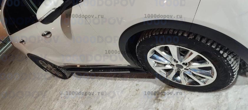 Пороги подножки на Kia Sorento Prime 2014-2020 (стиль BMW) — рисунок 2
