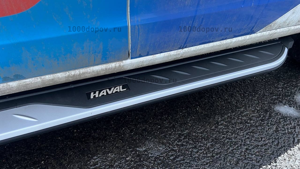 Пороги подножки на HAVAL JOLION 2021-н.в серебро — рисунок 2