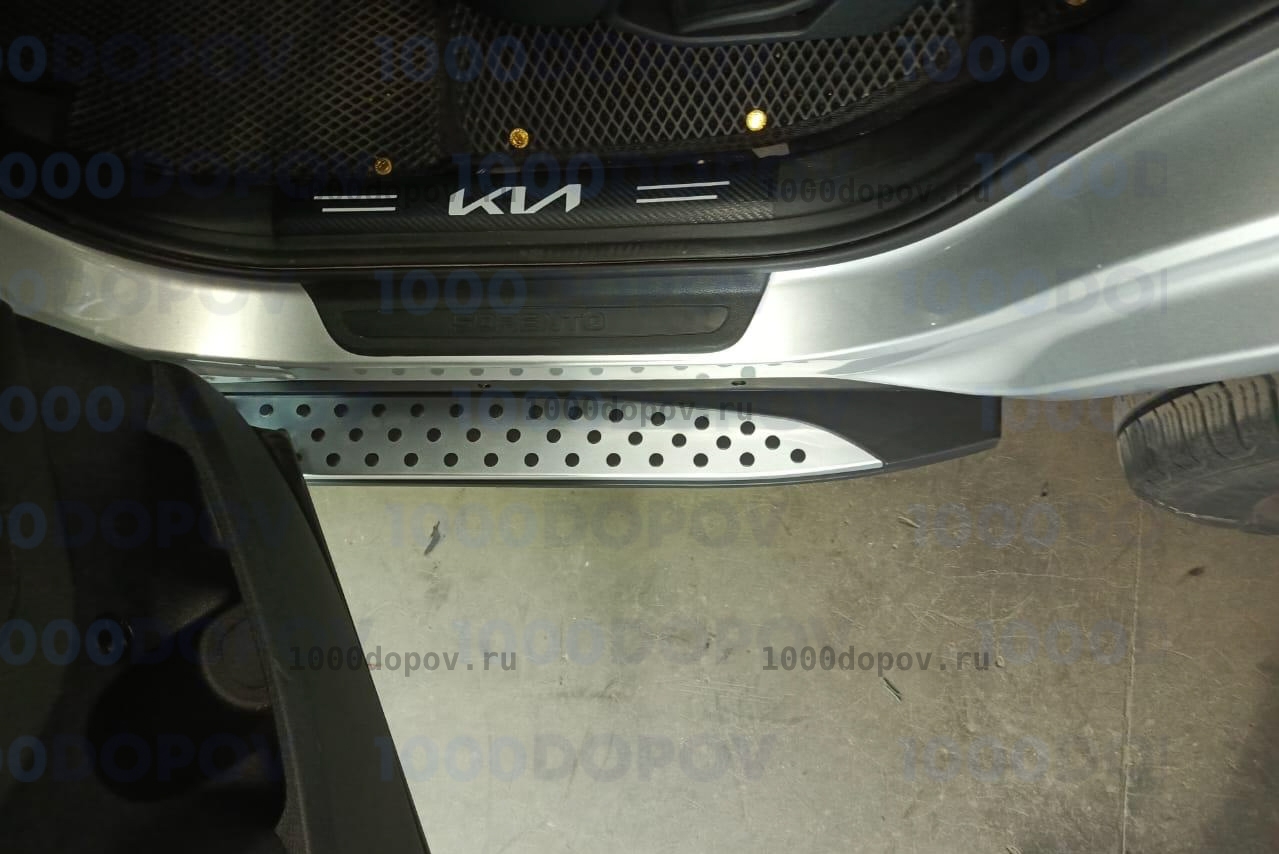 Пороги подножки на Kia Sorento Prime 2014-2020 (стиль BMW) — рисунок 14
