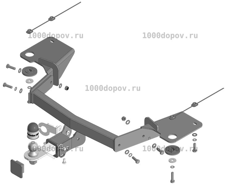 Фаркоп Motodor 99018-E JETOUR X90 PLUS 2023-н.в. — рисунок 1