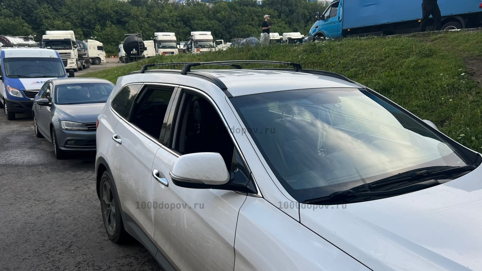 Багажник на рейлинги Hyundai Santa Fe 2015-2018 штатный (в т.ч GRAND) — рисунок 8