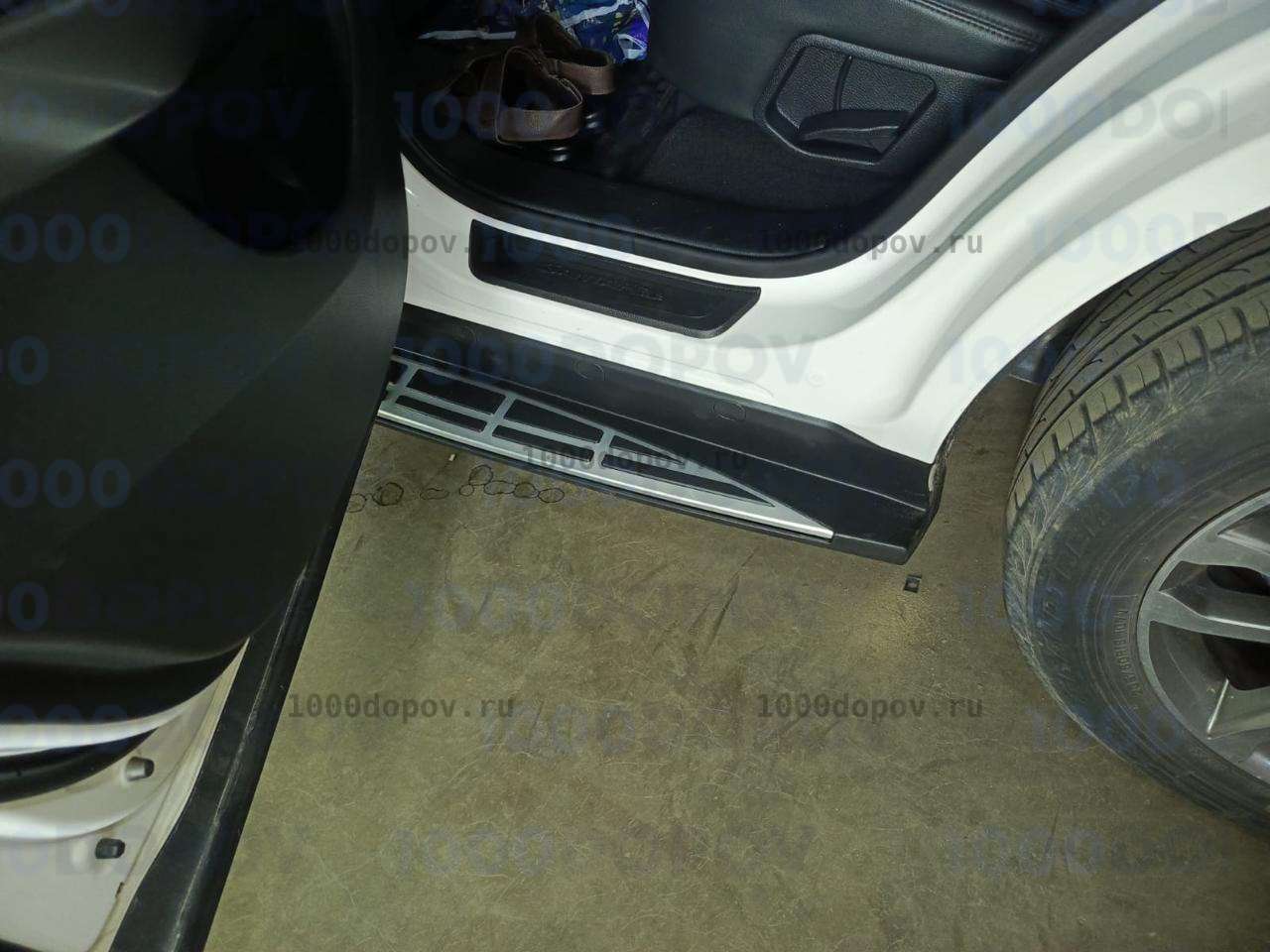 Пороги подножки на Hyundai Santa Fe 3 2012-2018 (кроме Grand) — рисунок 3